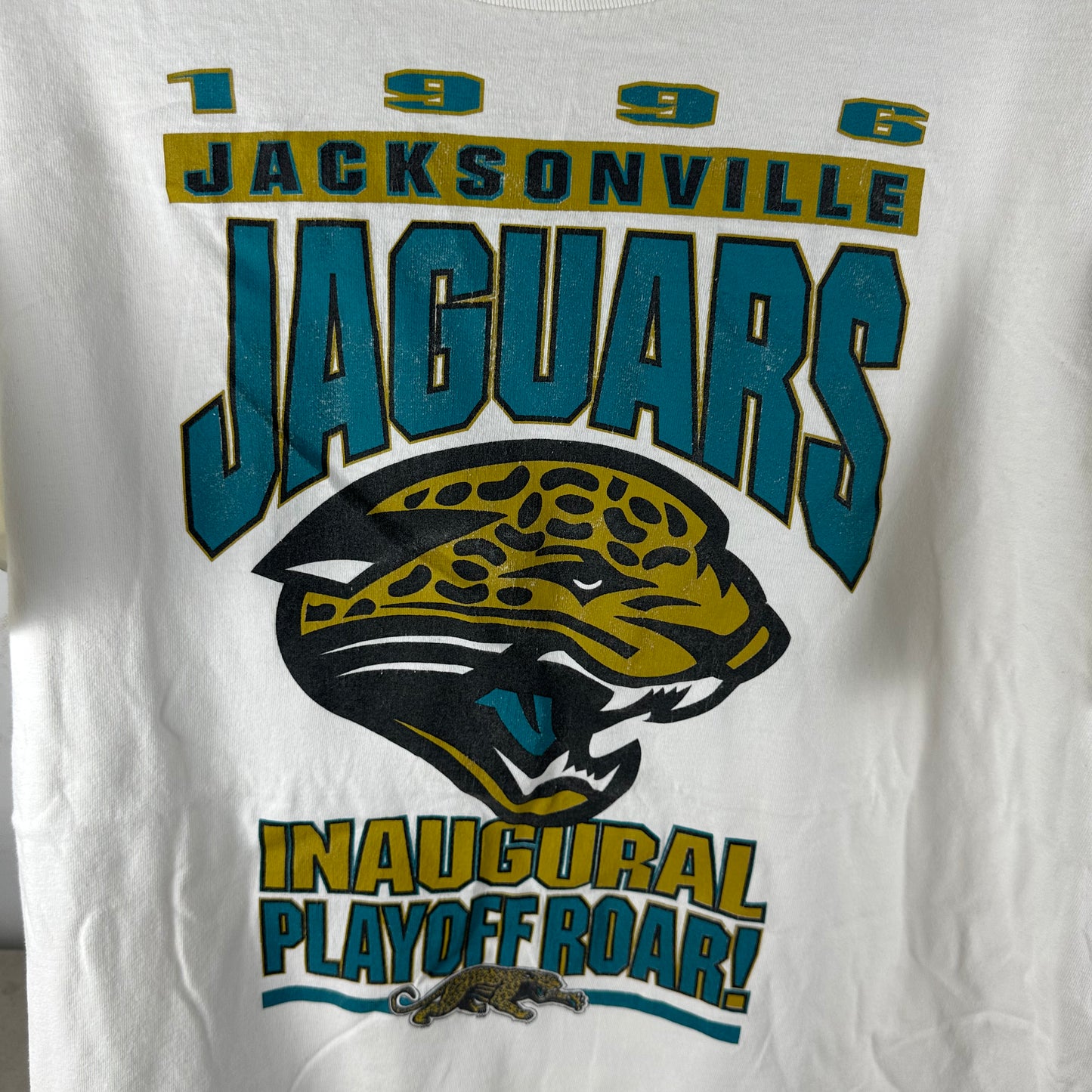 Vintage 1996 Jacksonville Jaguars NFL Inaugural Playoff Roar! Starter T-shirt