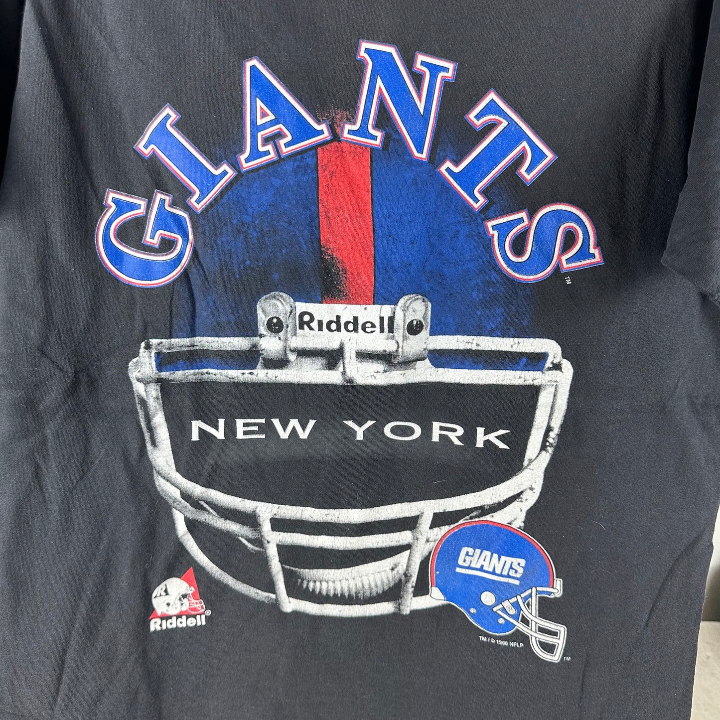 Vintage 1996 New York Giants NFL Riddell Helmet Single Stitch T-shirt