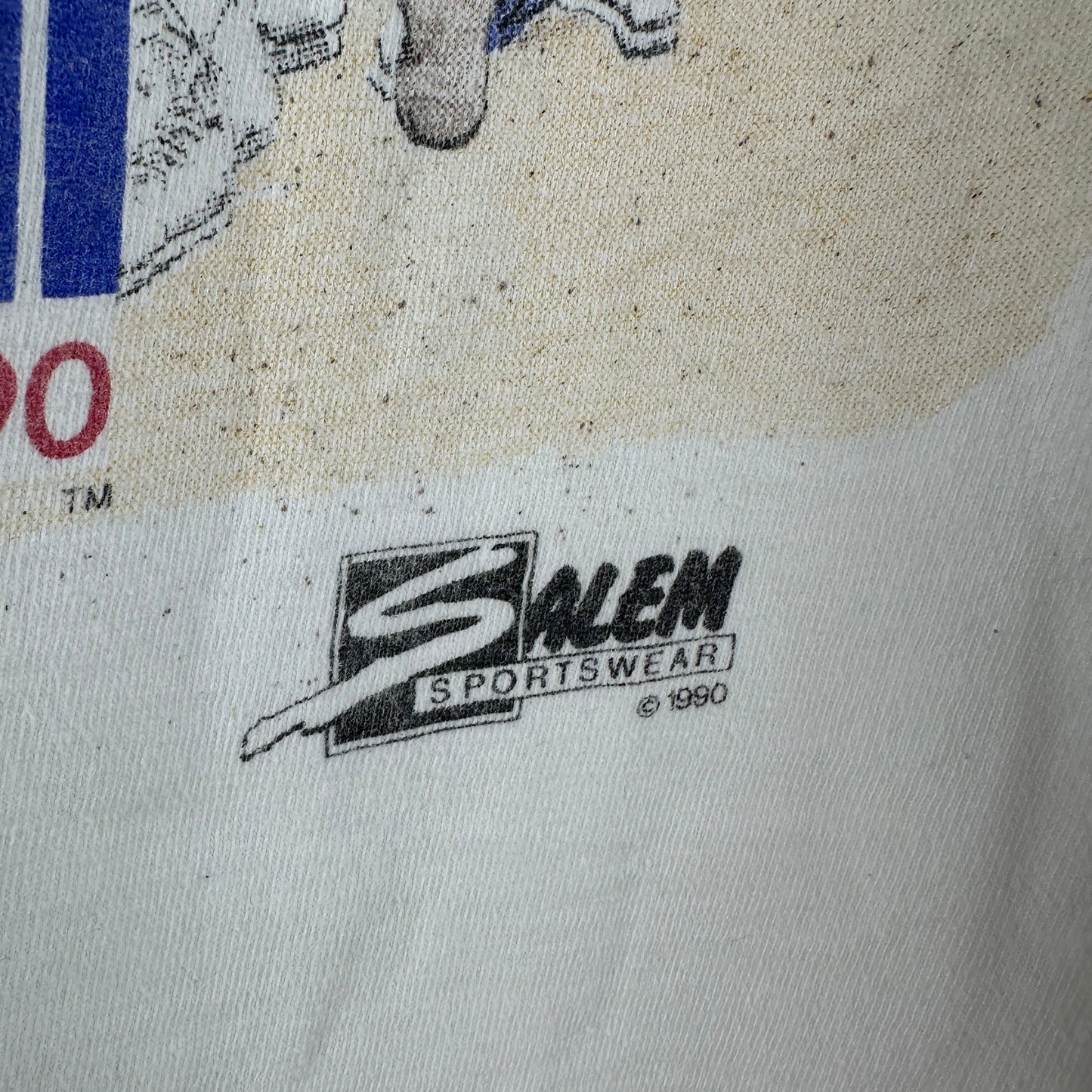 Vintage 1990 NBA All Star Weekend Caricature Salem Sportswear Single Stitch T-shirt