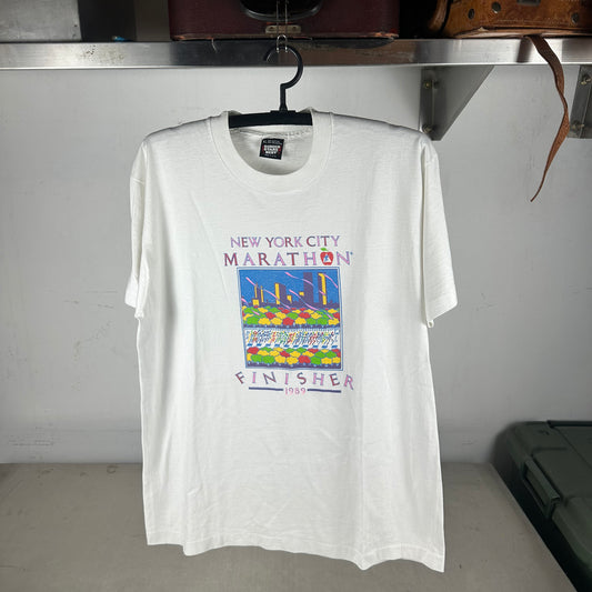 Vintage 1989 NYRR New York City Marathon Finisher Running Single Stitch T-shirt