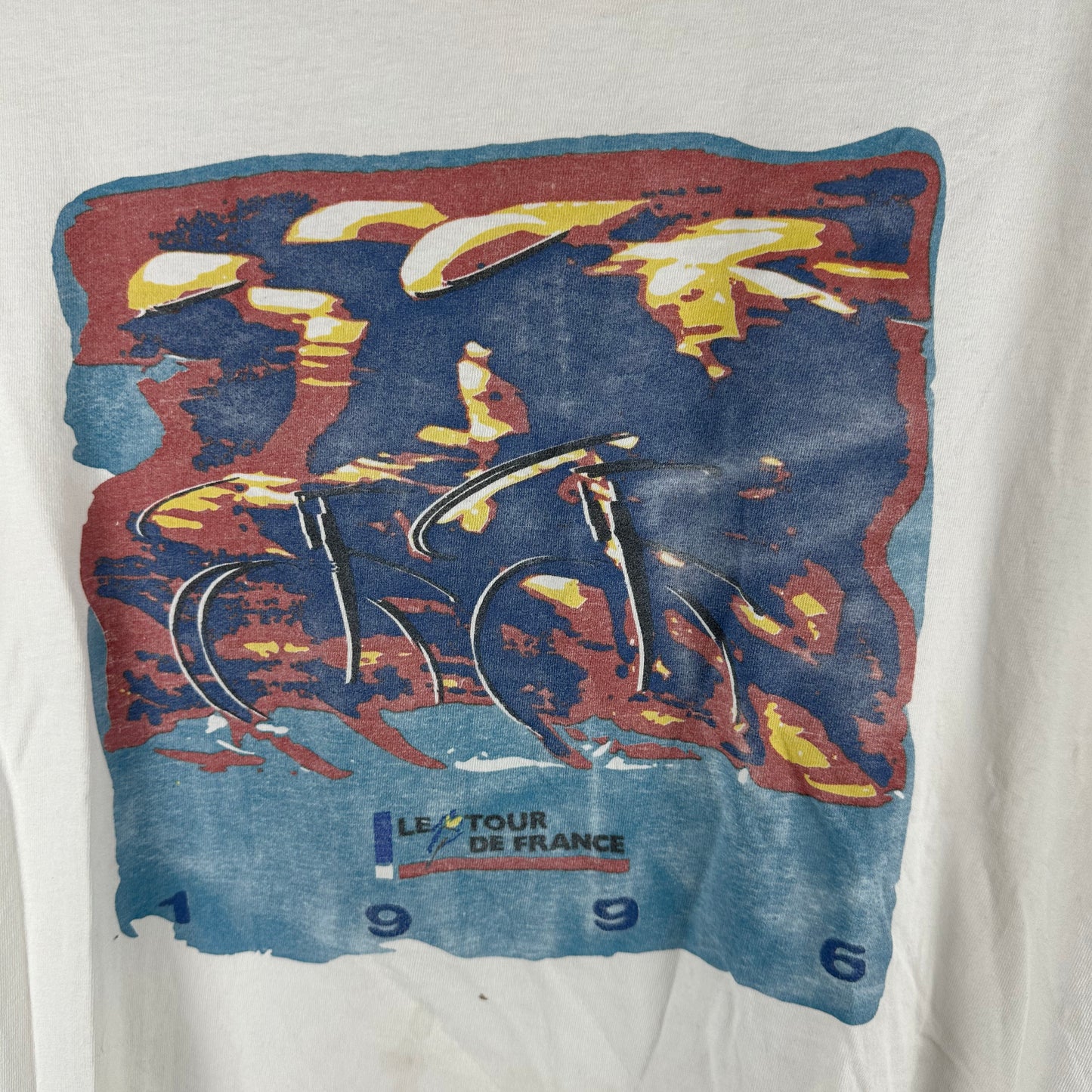 Vintage 1996 Tour De France Cycling Race Graphic Promo T-shirt