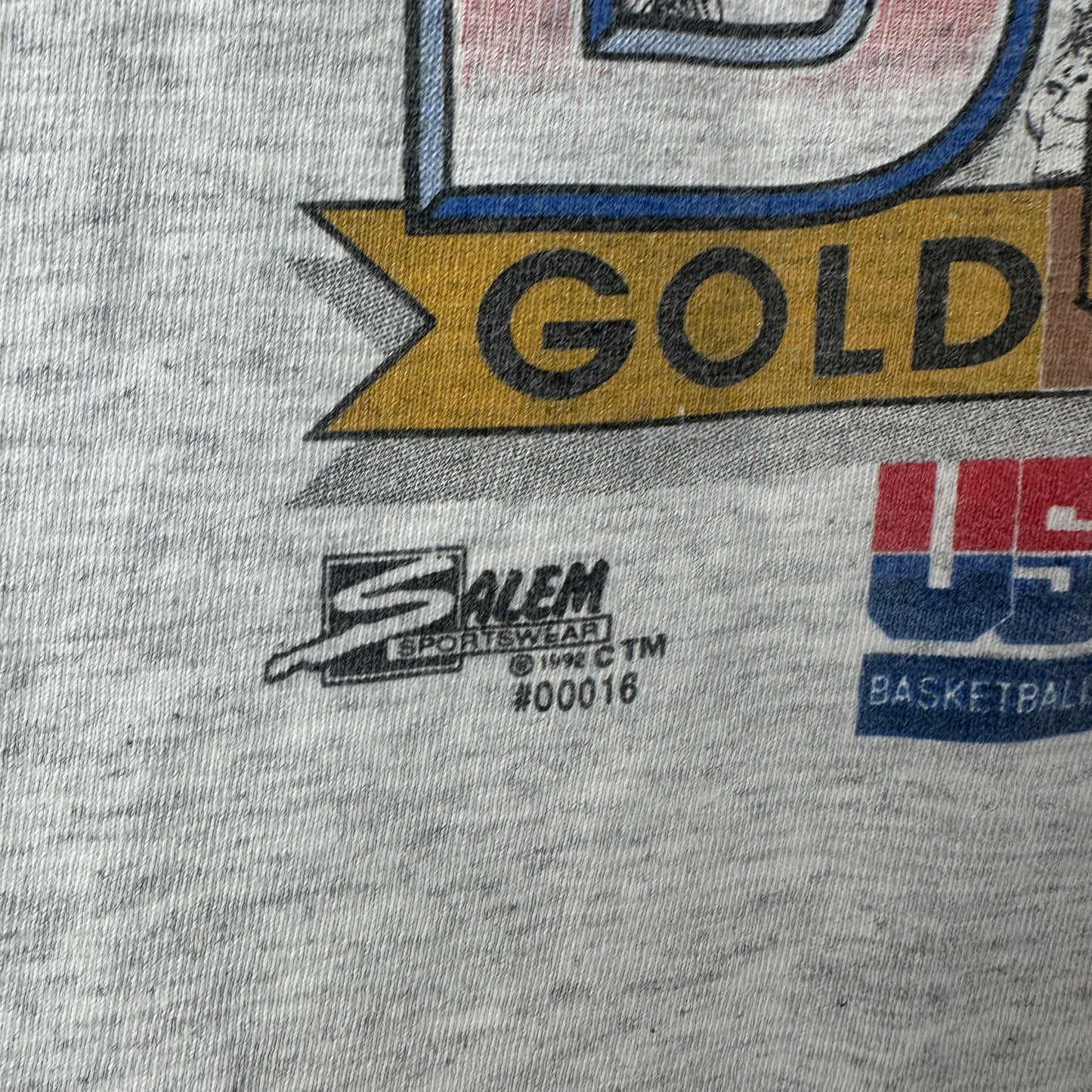 Vintage 1992 USA Dream Team Olympics Basketball Caricature Salem Sportswear T-shirt