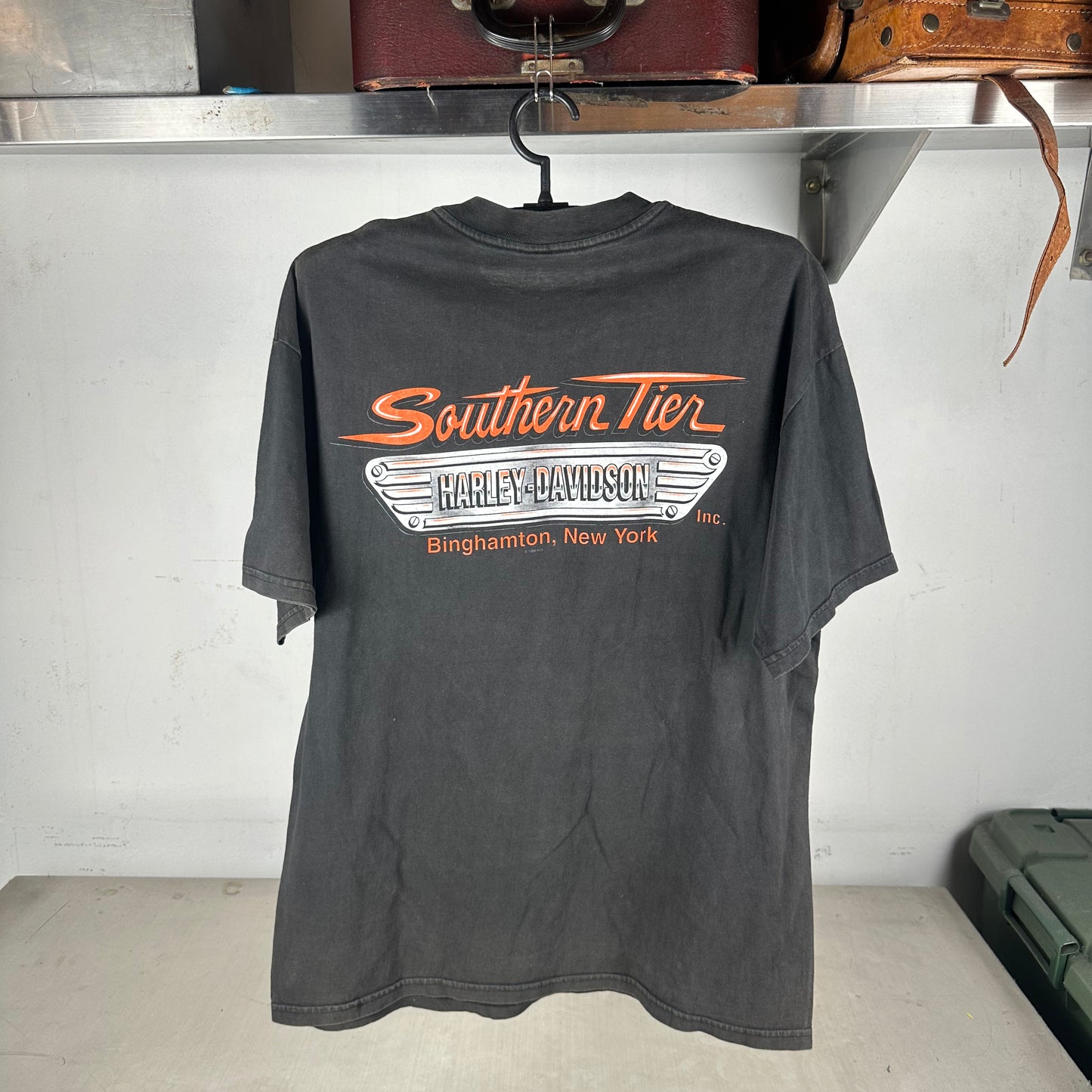 Vintage 2000 Harley Davidson New York Logo Graphic T-shirt