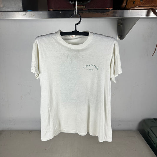 Vintage 1986 Paris Open Tennis Tournament Promo Single Stitch T-shirt
