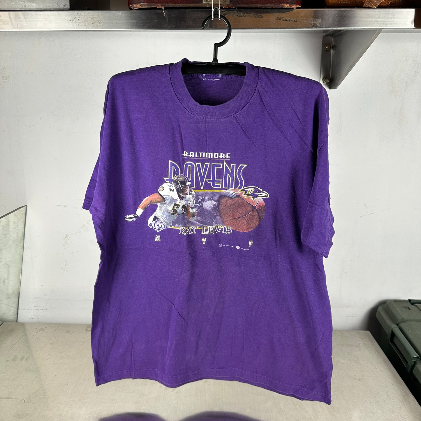 Vintage 2001 Ray Lewis Baltimore Ravens NFL Graphic T-shirt