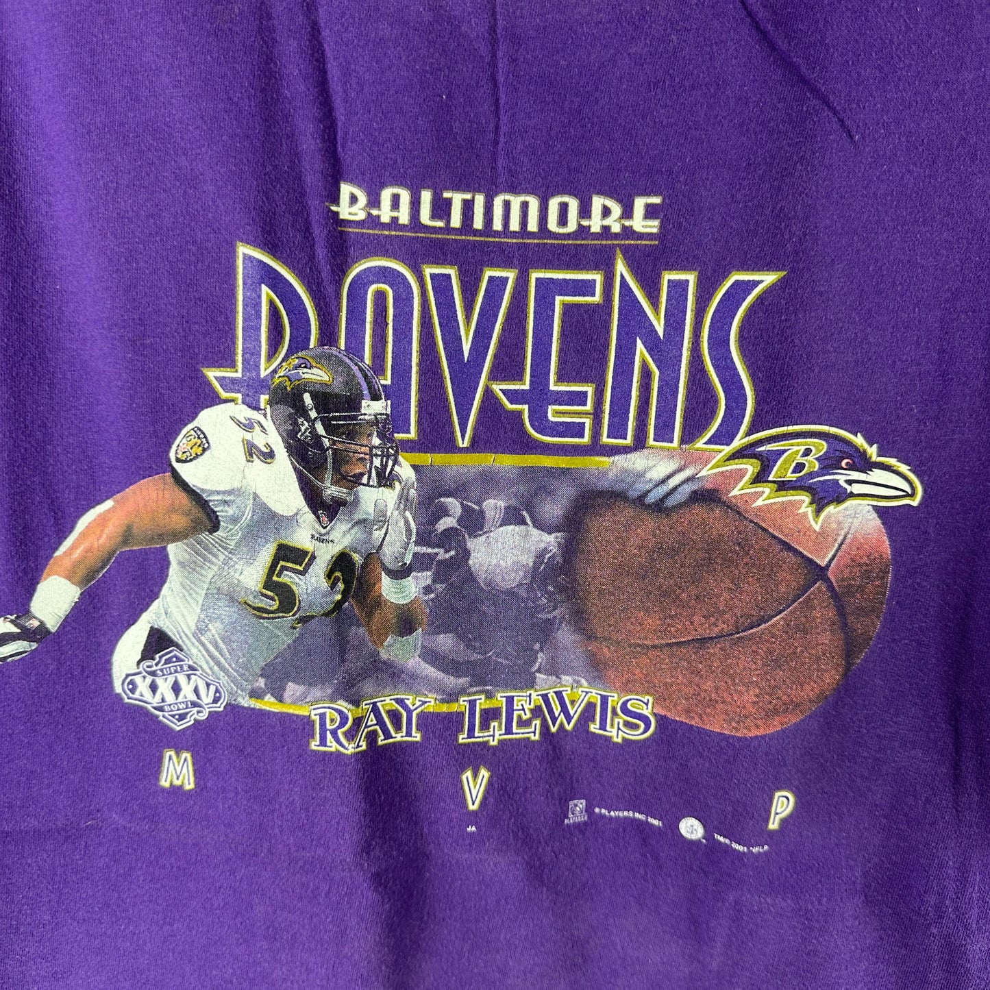 Vintage 2001 Ray Lewis Baltimore Ravens NFL Graphic T-shirt