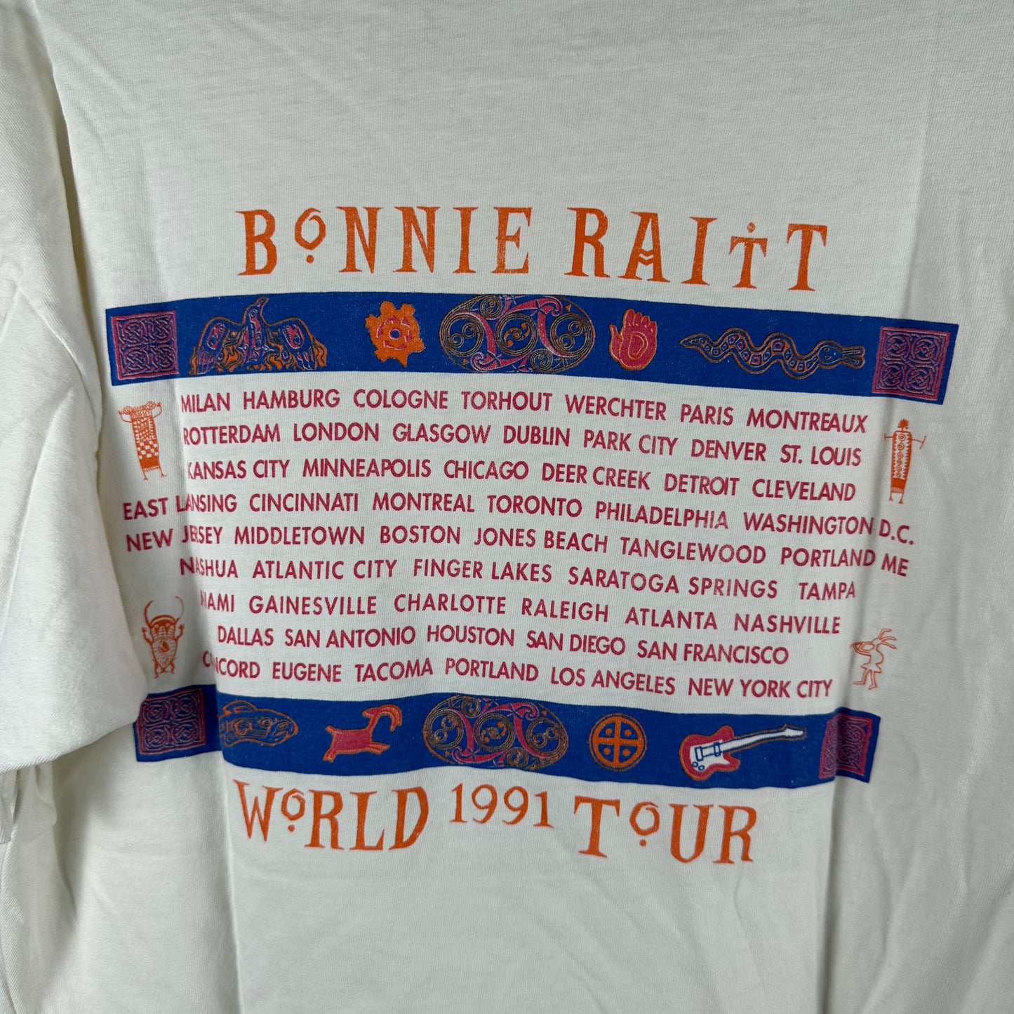 Vintage 1991 Bonnie Raitt Luck of the Draw World Tour Single Stitch T-shirt
