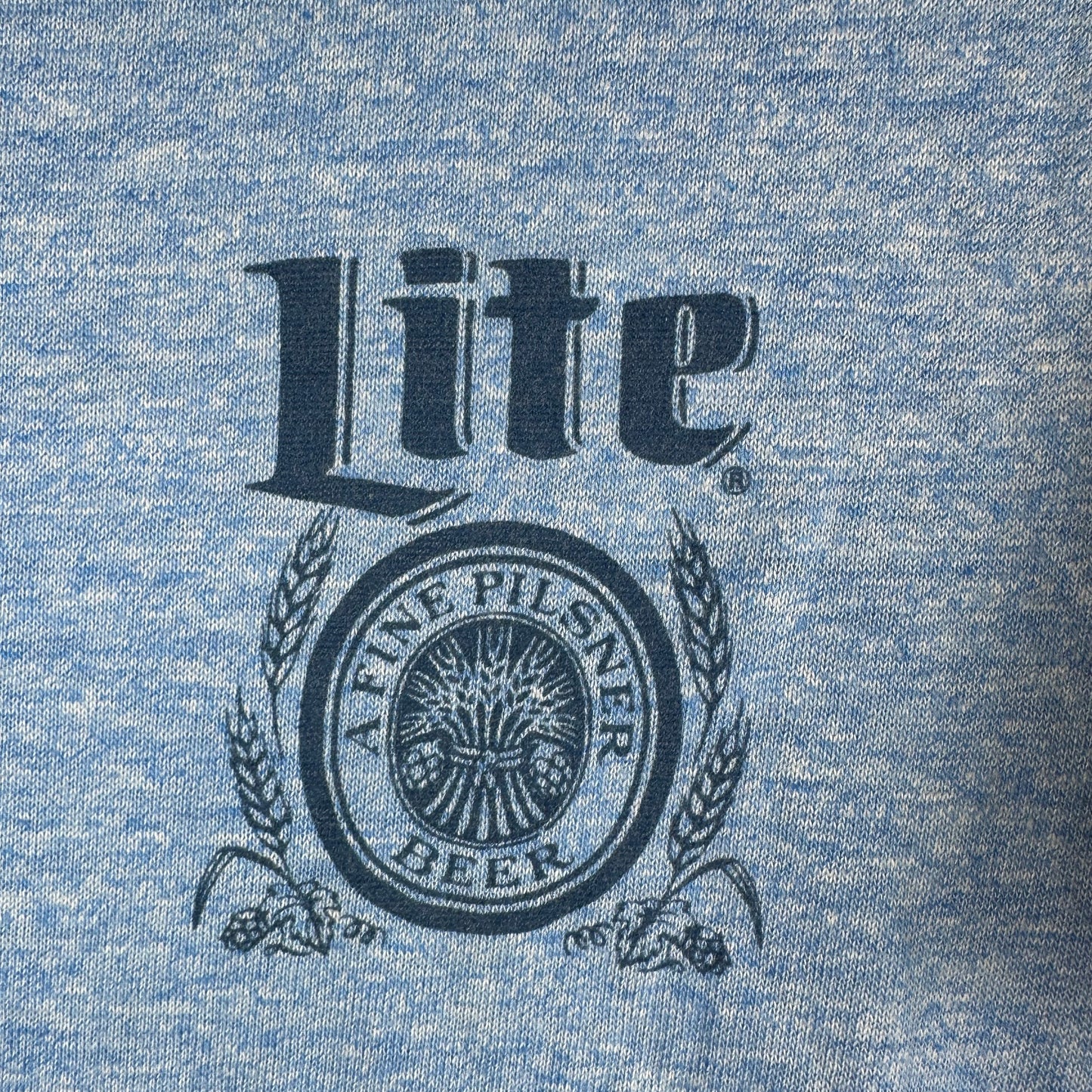 Vintage 80s Lite Beer Logo Promo Single Stitch Ringer T-shirt