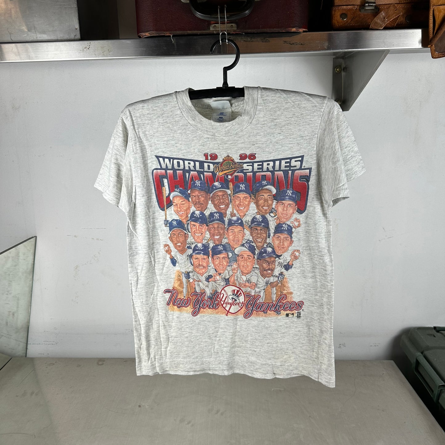 Vintage 1996 New York Yankees MLB Champions Caricature Salem Sportswear T-shirt