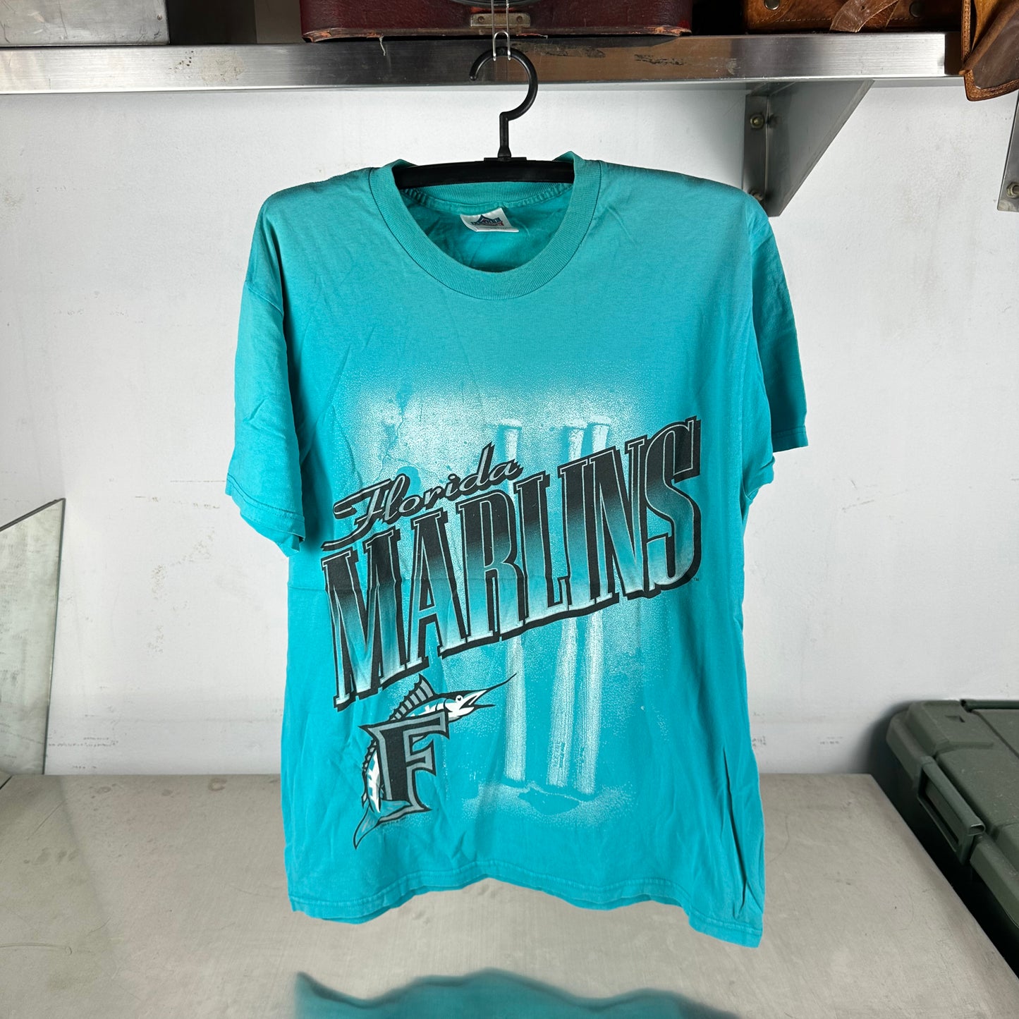 Vintage 1996 Florida Marlins Baseball MLB Graphic Single Stitch T-shirt