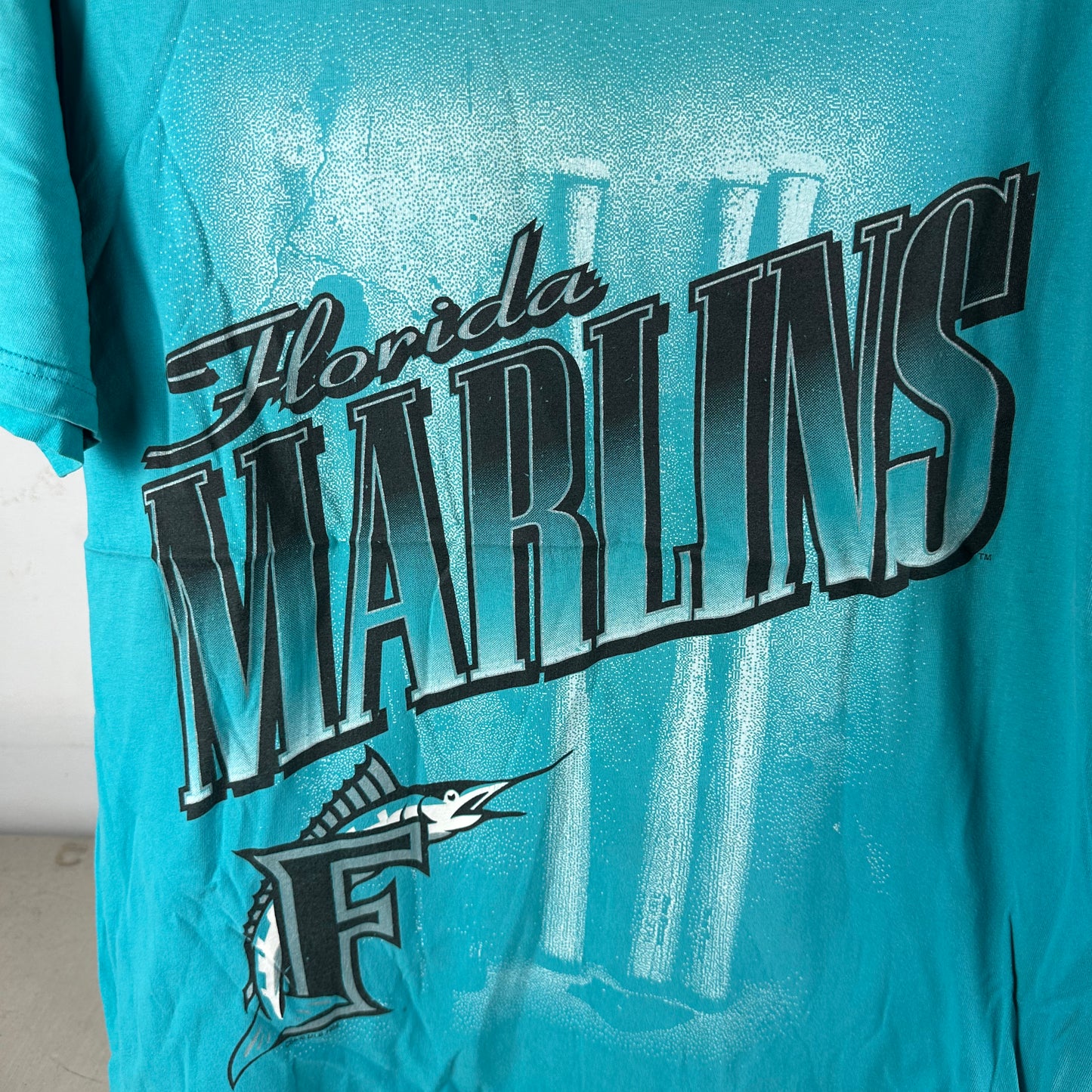Vintage 1996 Florida Marlins Baseball MLB Graphic Single Stitch T-shirt