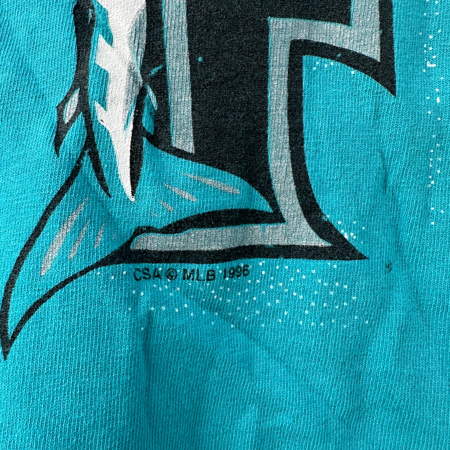 Vintage 1996 Florida Marlins Baseball MLB Graphic Single Stitch T-shirt