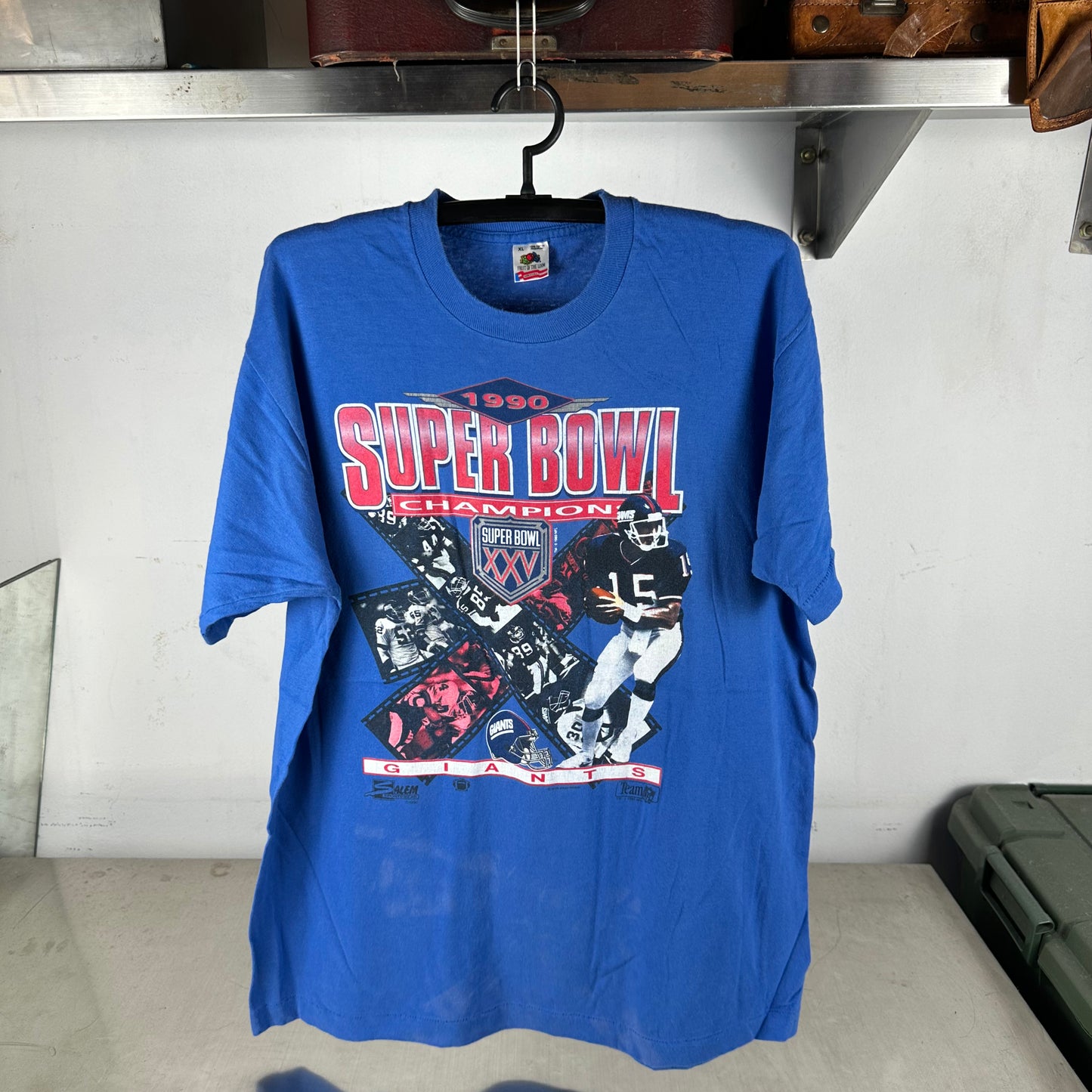 Vintage 1990 New York Giants NFL Super Bowl Champions Single Stitch T-shirt