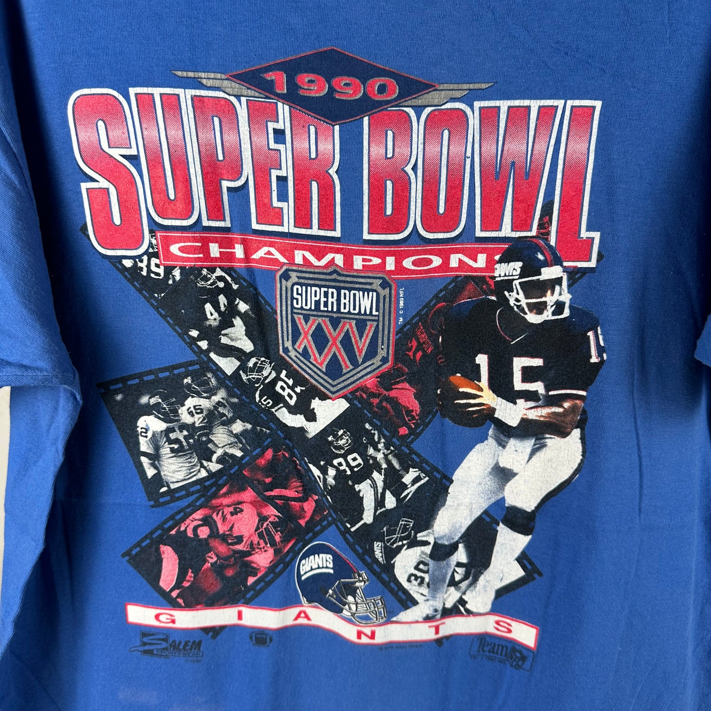 Vintage 1990 New York Giants NFL Super Bowl Champions Single Stitch T-shirt