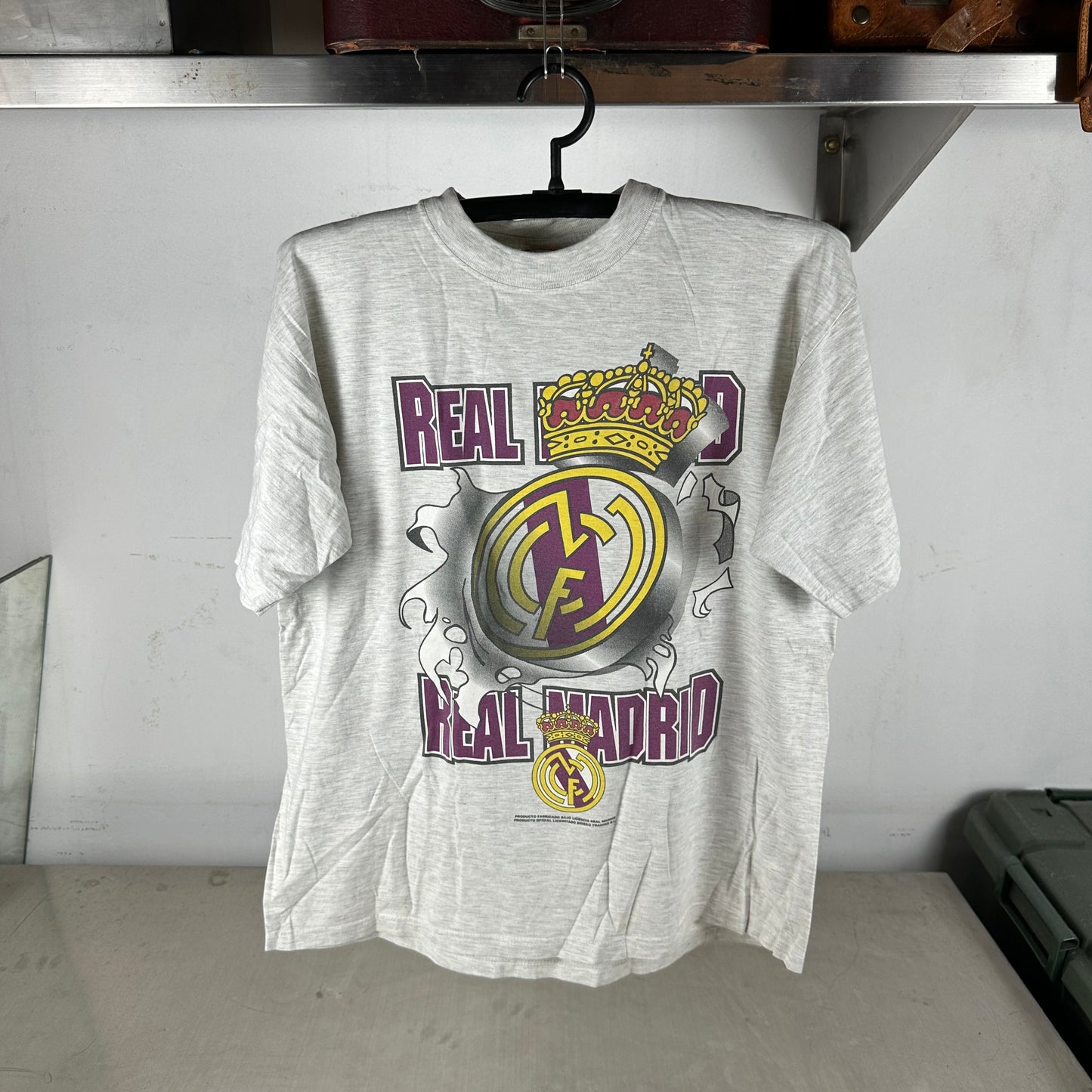 Vintage 90s Real Madrid Futbol Club Soccer Nutmeg Breakthrough T-shirt