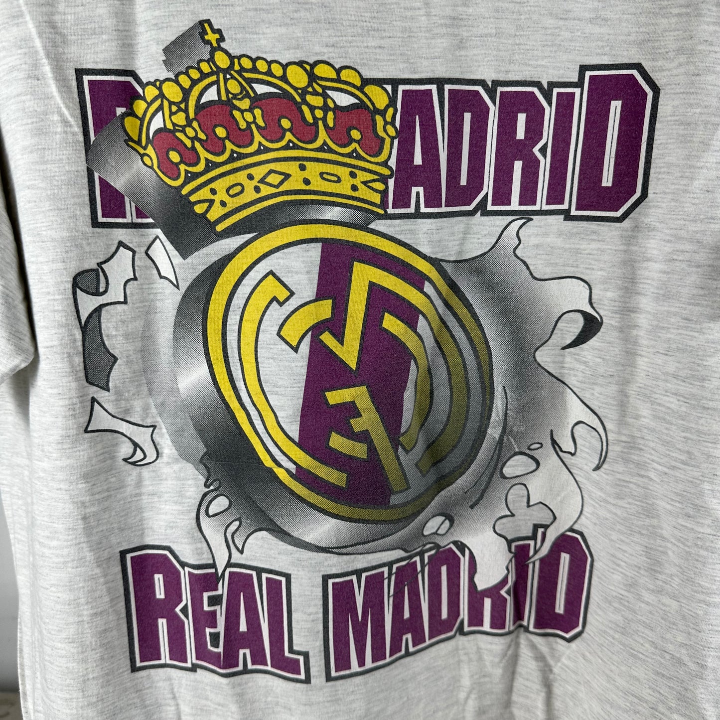 Vintage 90s Real Madrid Futbol Club Soccer Nutmeg Breakthrough T-shirt