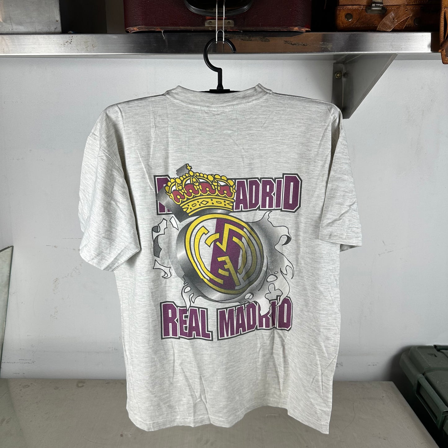 Vintage 90s Real Madrid Futbol Club Soccer Nutmeg Breakthrough T-shirt