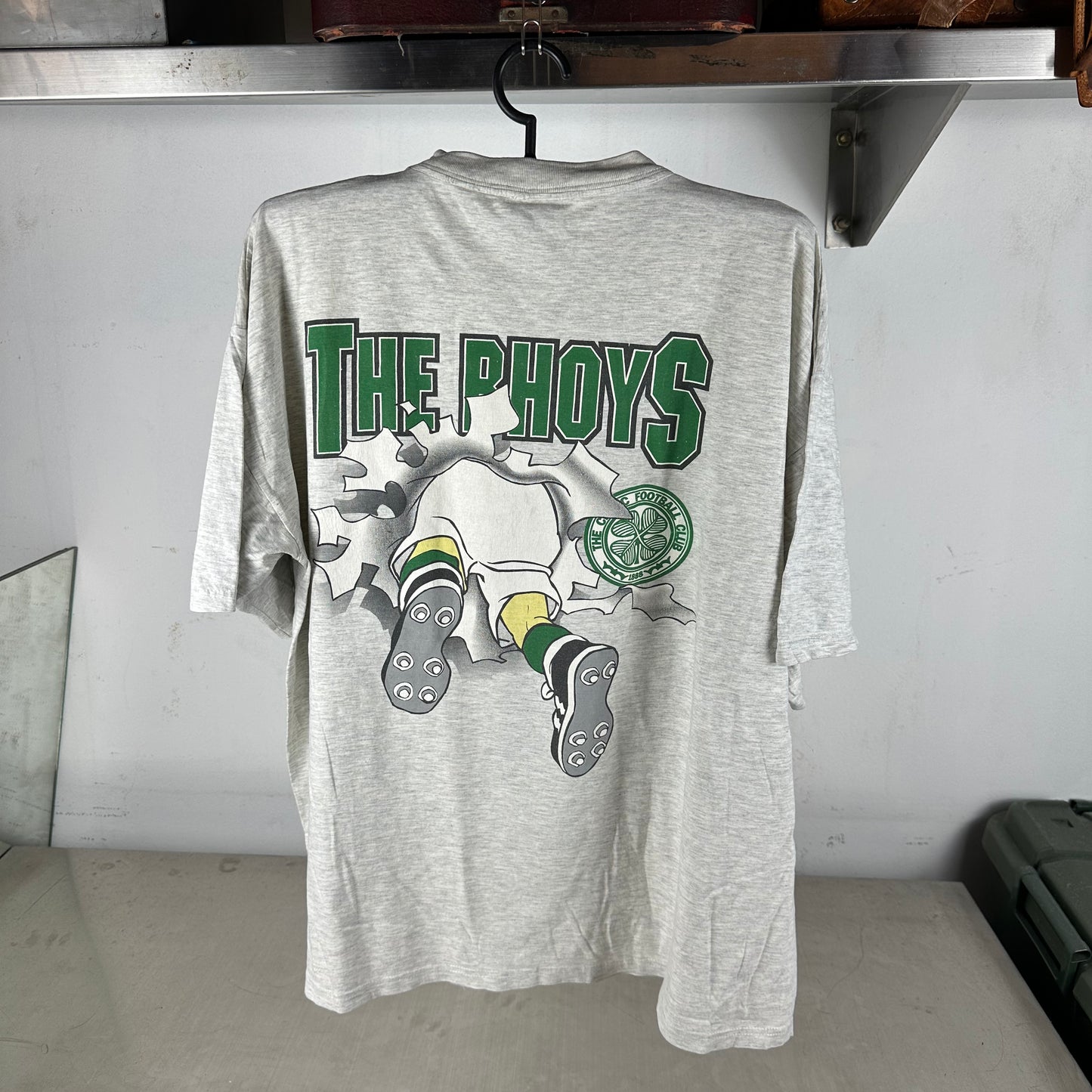 Vintage 90s Celtics FC The Bhoys Football Soccer Nutmeg Breakthrough T-shirt