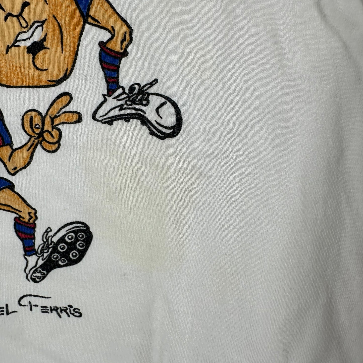 Vintage 1994 FC Barcelona Futbol Club Soccer Caricature T-shirt