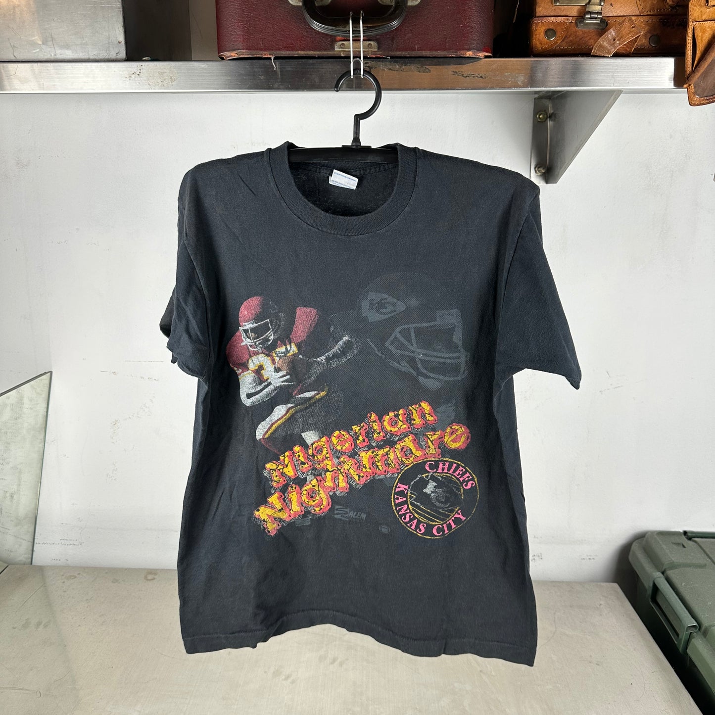 Vintage 90s Christian Okoye Kansas City Chiefs NFL Salem Sportswear T-shirt