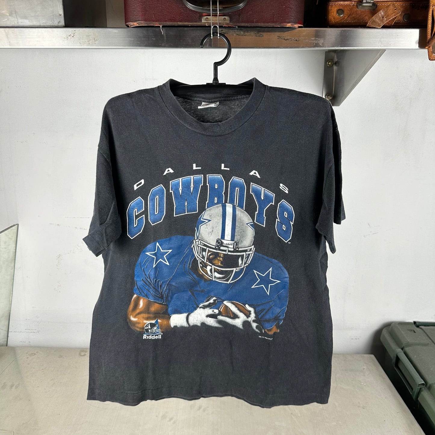 Vintage 1996 Dallas Cowboys Football NFL Riddell Double Sided Graphic Single Stitch T-shirt