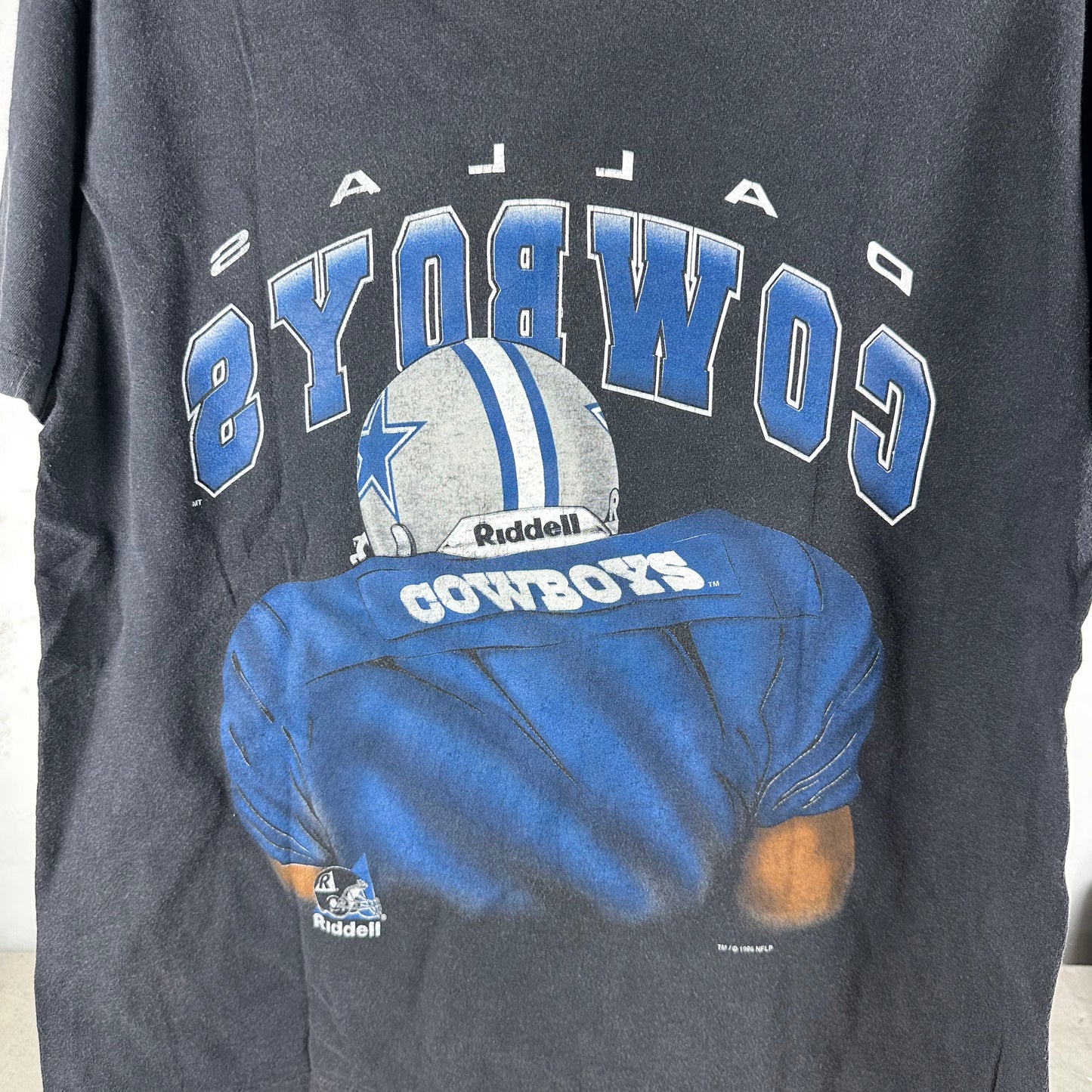 Vintage 1996 Dallas Cowboys Football NFL Riddell Double Sided Graphic Single Stitch T-shirt