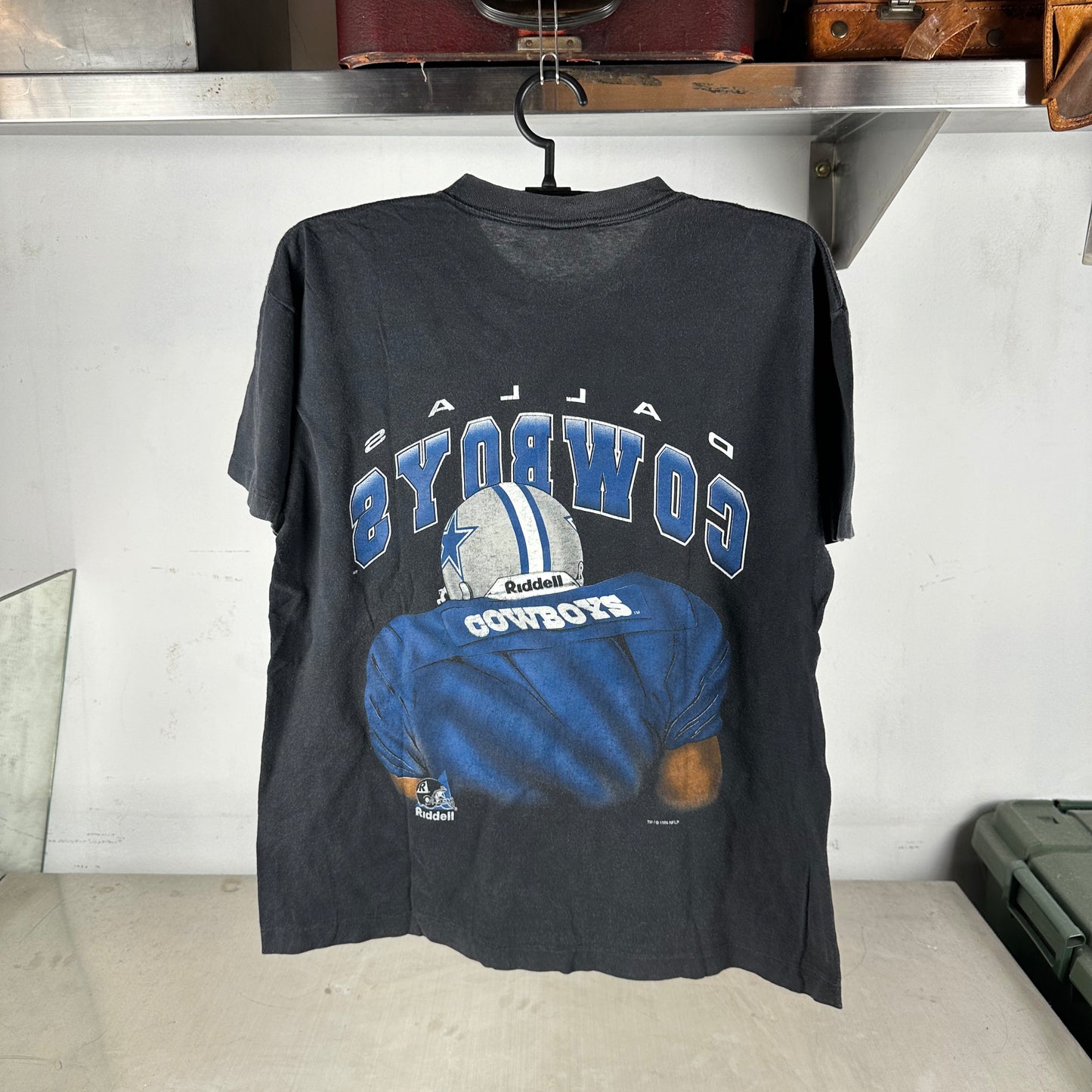 Vintage 1996 Dallas Cowboys Football NFL Riddell Double Sided Graphic Single Stitch T-shirt