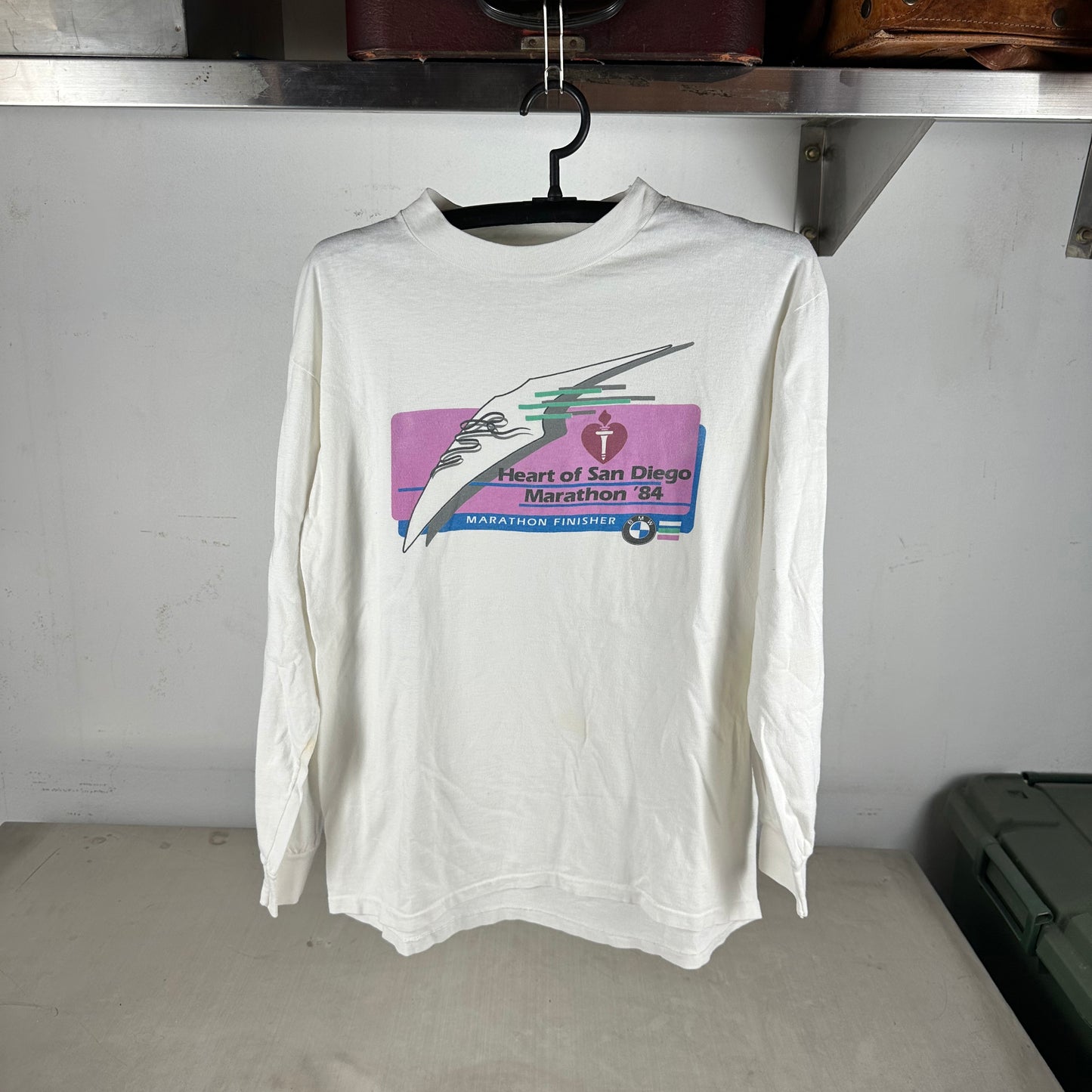 Vintage 1984 BMW San Diego Marathon Finisher Single Stitch T-shirt
