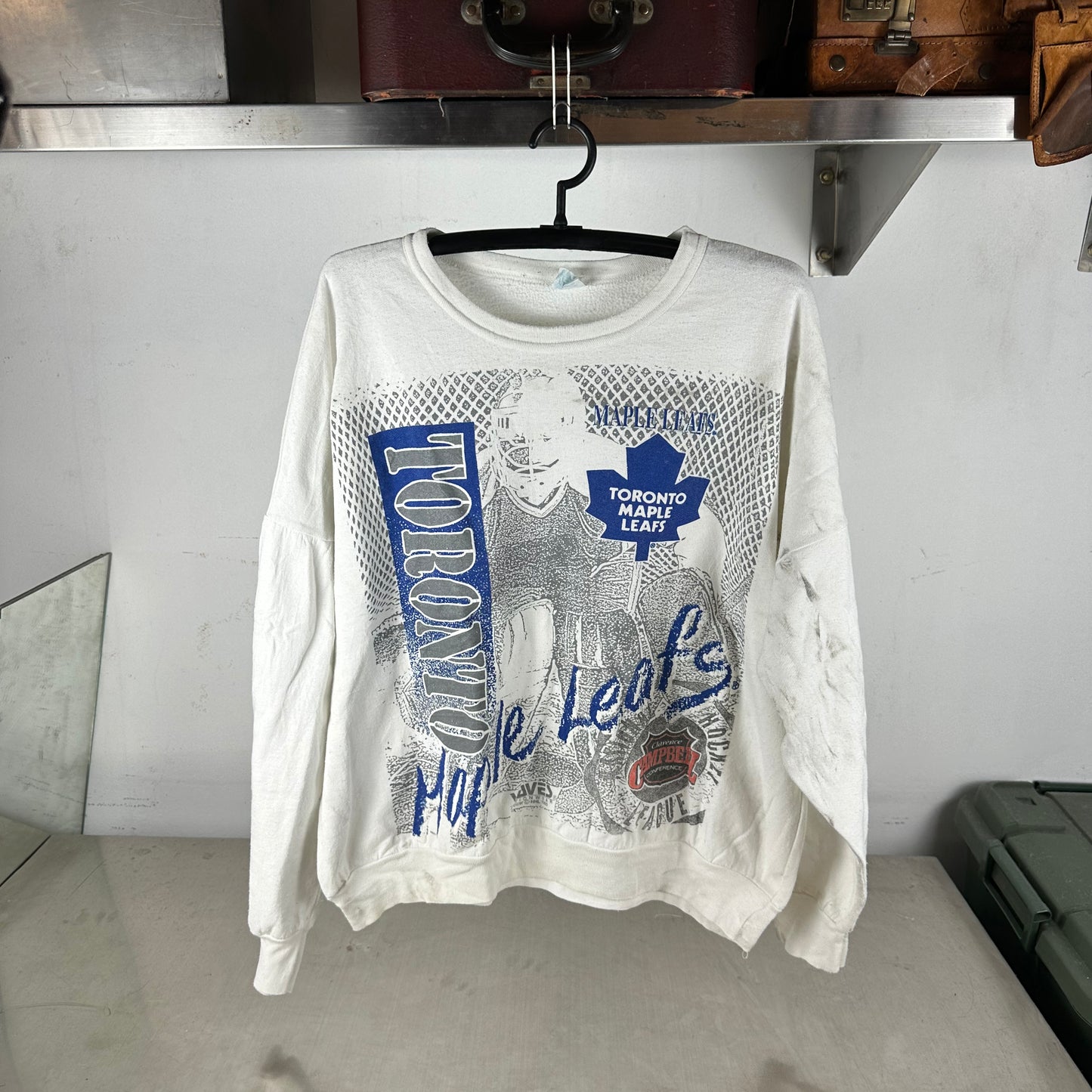 Vintage 1990 Toronto Maple Leafs Hockey NHL Graphic Sweatshirt