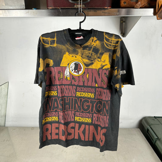 Vintage 90s Washington Redskins Football NFL AOP Single Stitch T-shirt