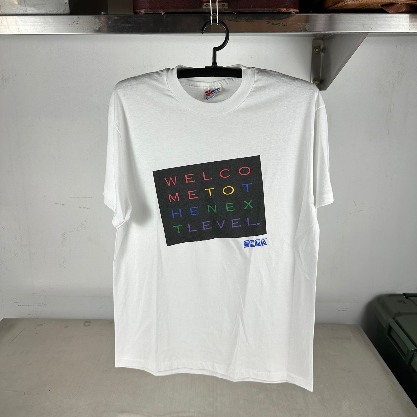 Vintage 90s Sega Welcome to the Next Level Video Game Promo Single Stitch T-shirt
