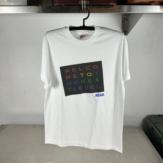 Vintage 90s Sega Welcome to the Next Level Video Game Promo Single Stitch T-shirt