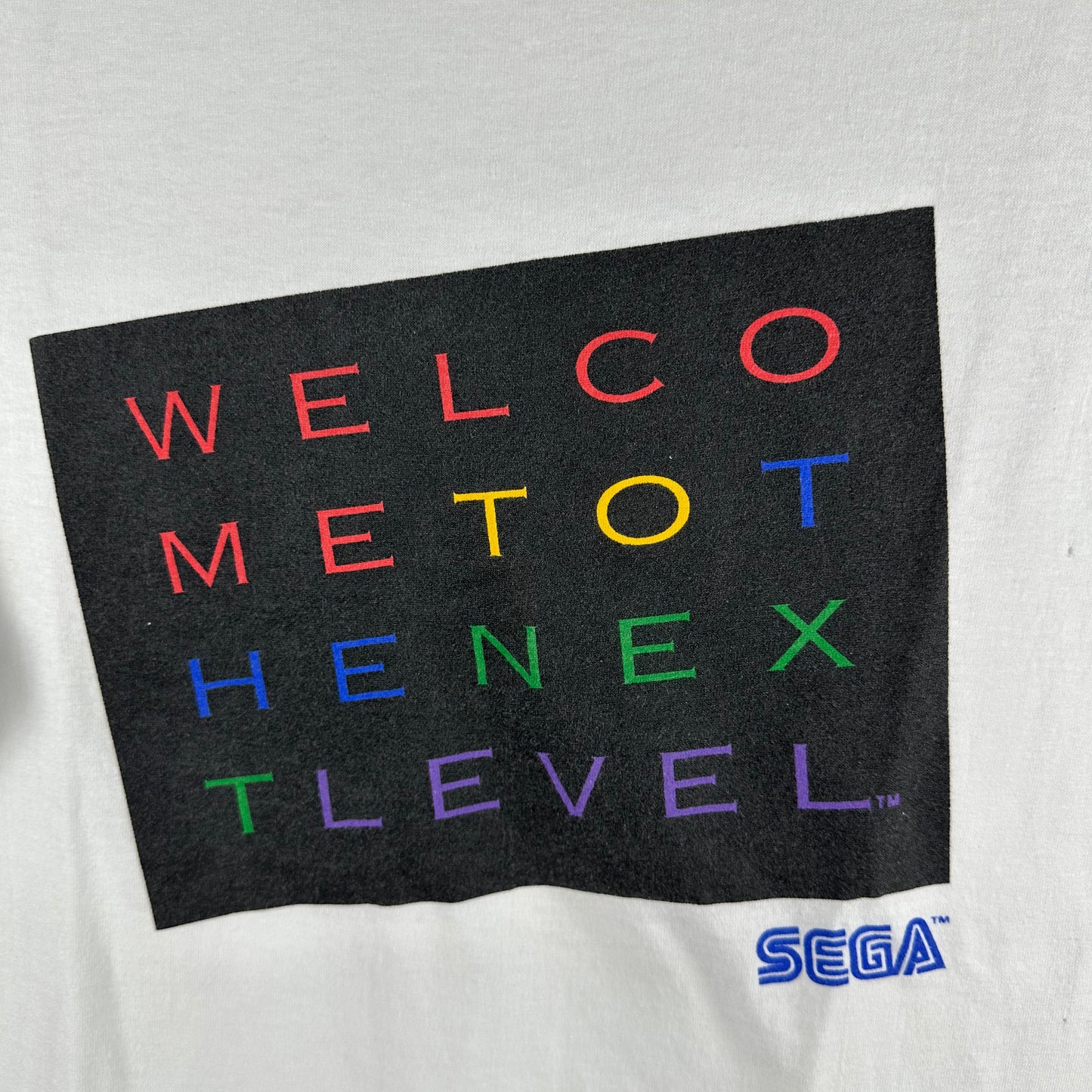 Vintage 90s Sega Welcome to the Next Level Video Game Promo Single Stitch T-shirt