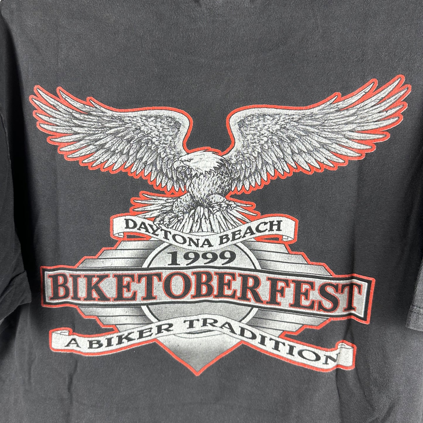 Vintage 1999 Florida Daytona Beach Biketoberfest Motorcycle Graphic T-shirt
