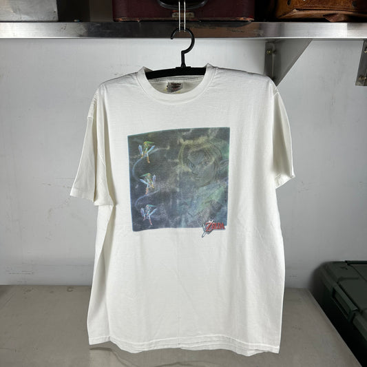 Vintage 90s The Legend of Zelda Ocarina of Time Nintendo Video Game Promo T-shirt