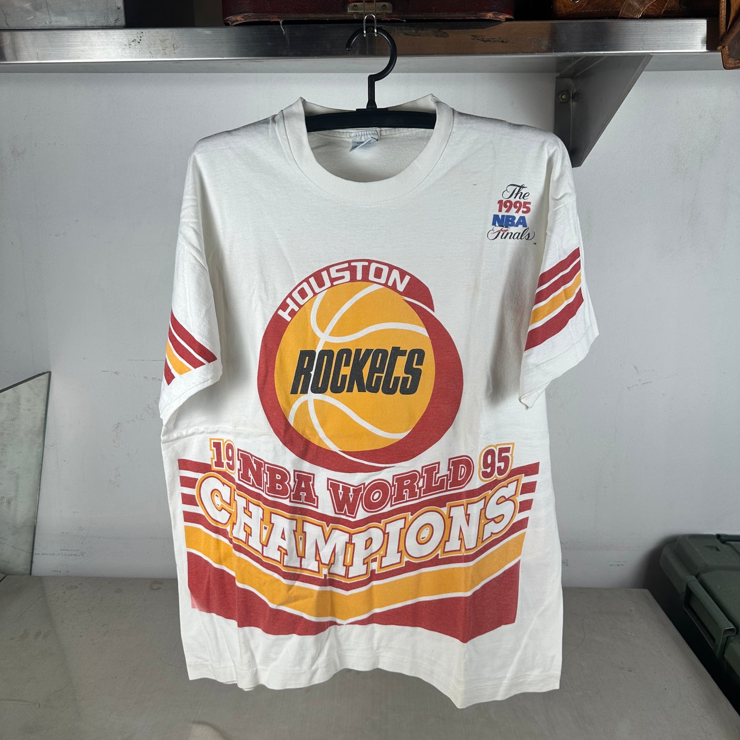 Vintage 1995 Houston Rockets NBA Champions AOP Salem Sportswear T-shirt