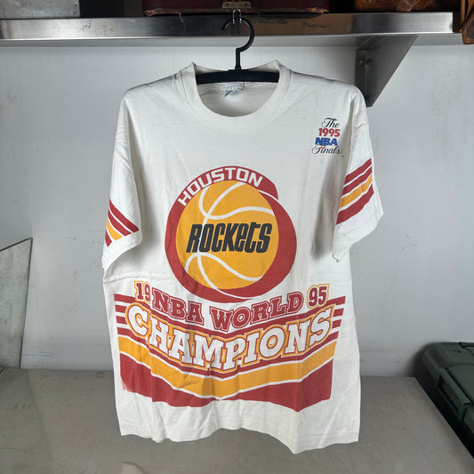 Vintage 1995 Houston Rockets NBA Champions AOP Salem Sportswear T-shirt