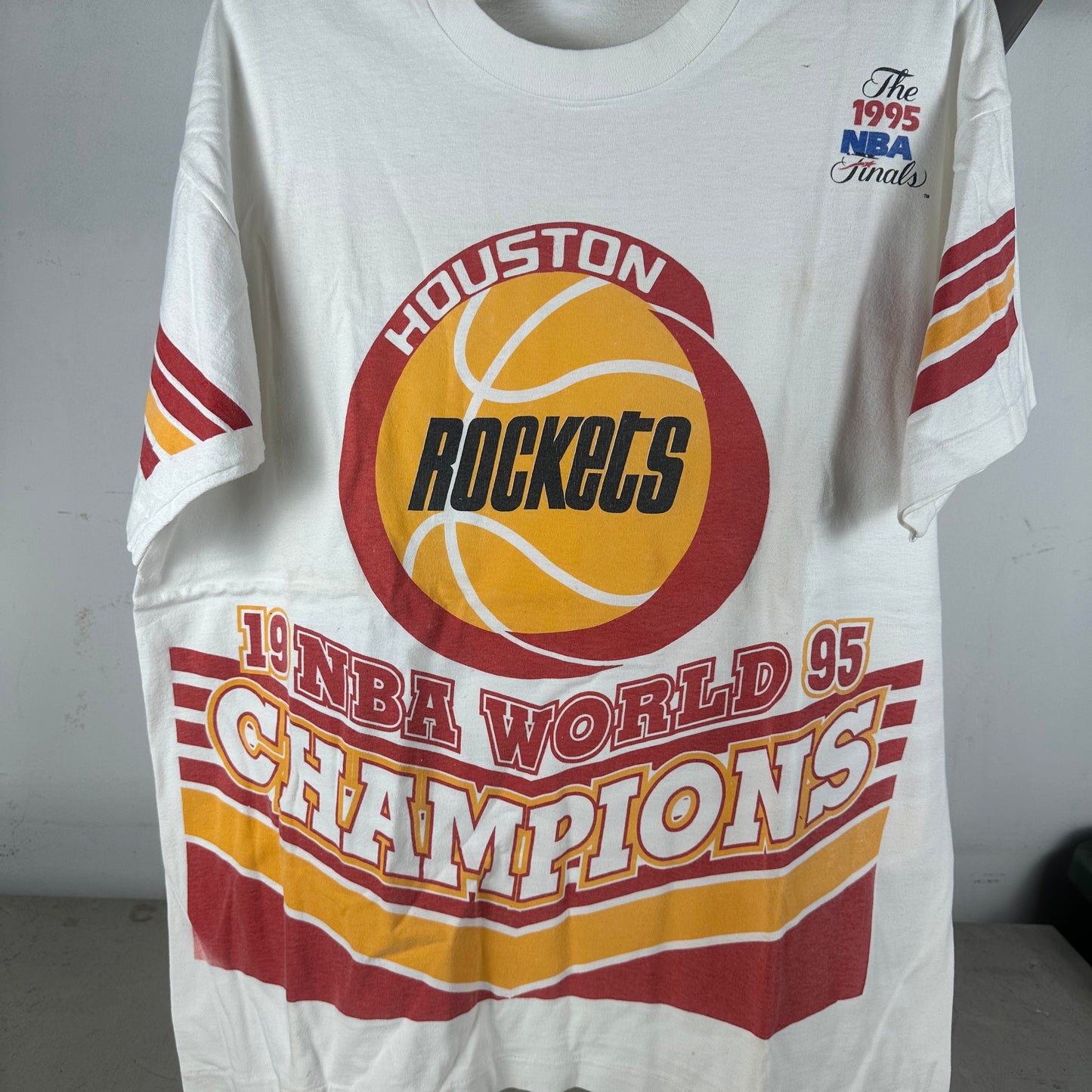 Vintage 1995 Houston Rockets NBA Champions AOP Salem Sportswear T-shirt