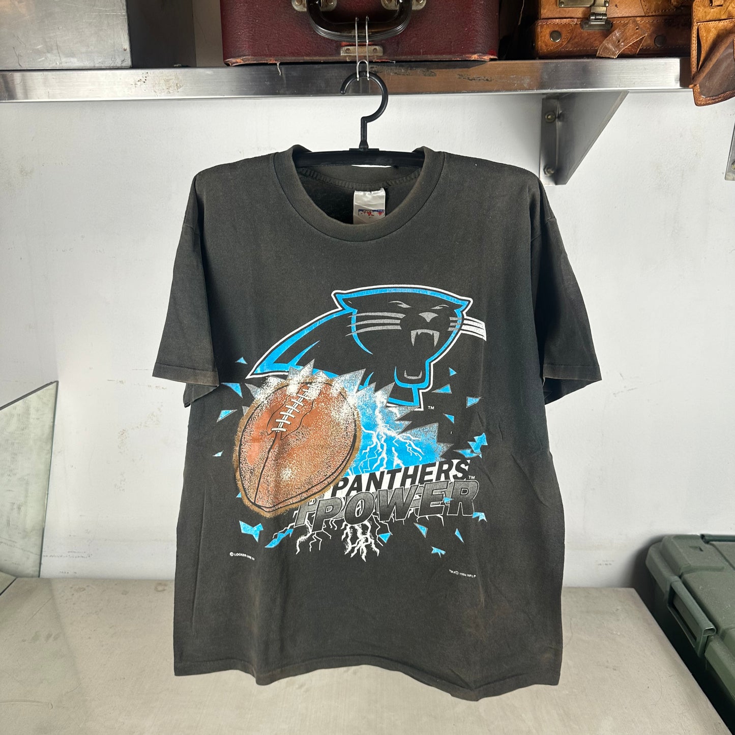 Vintage 1994 Carolina Panthers NFL Panthers Power Single Stitch T-shirt