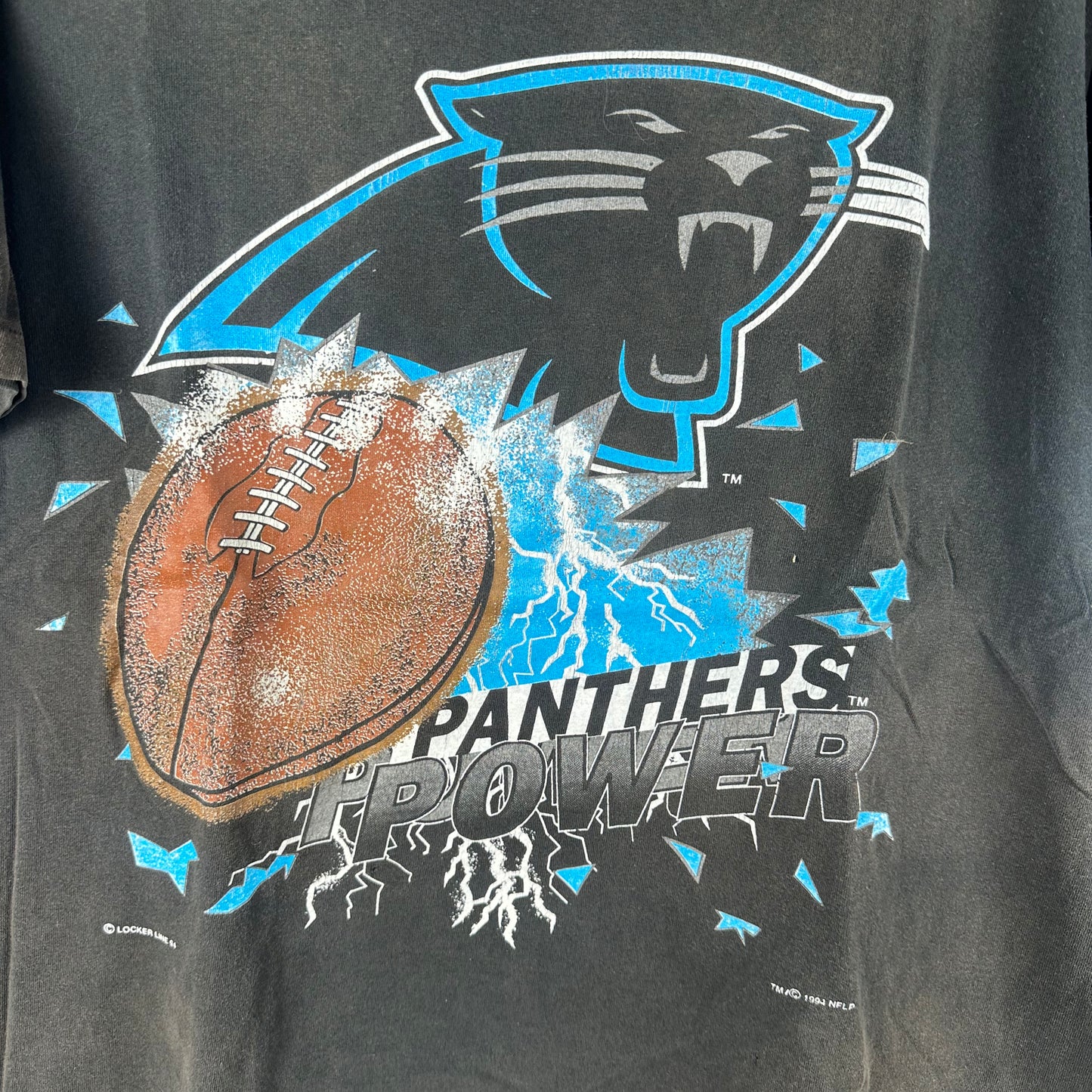 Vintage 1994 Carolina Panthers NFL Panthers Power Single Stitch T-shirt