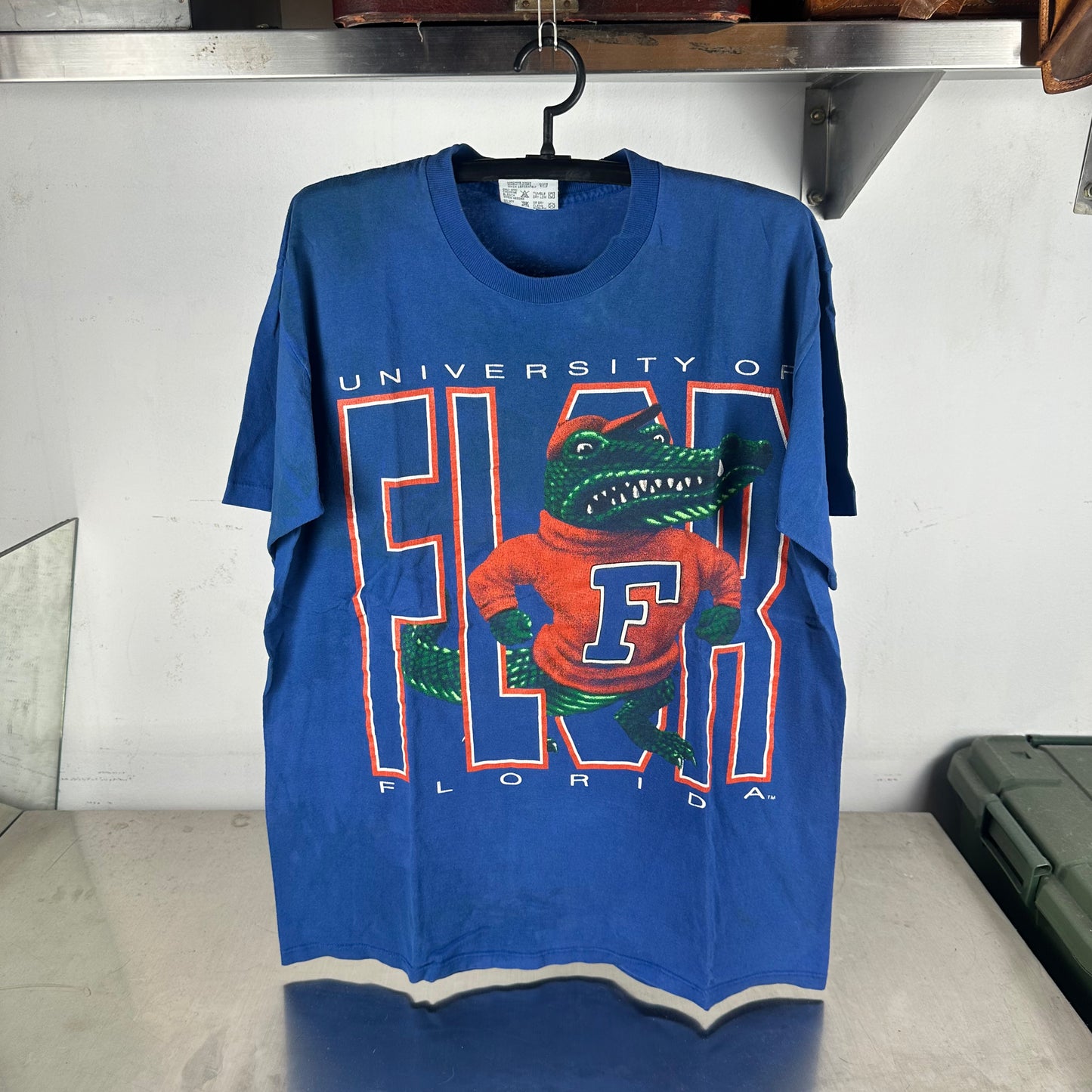 Vintage 90s Florida Gators NCAA Mascot Double Sided Graphic T-shirt