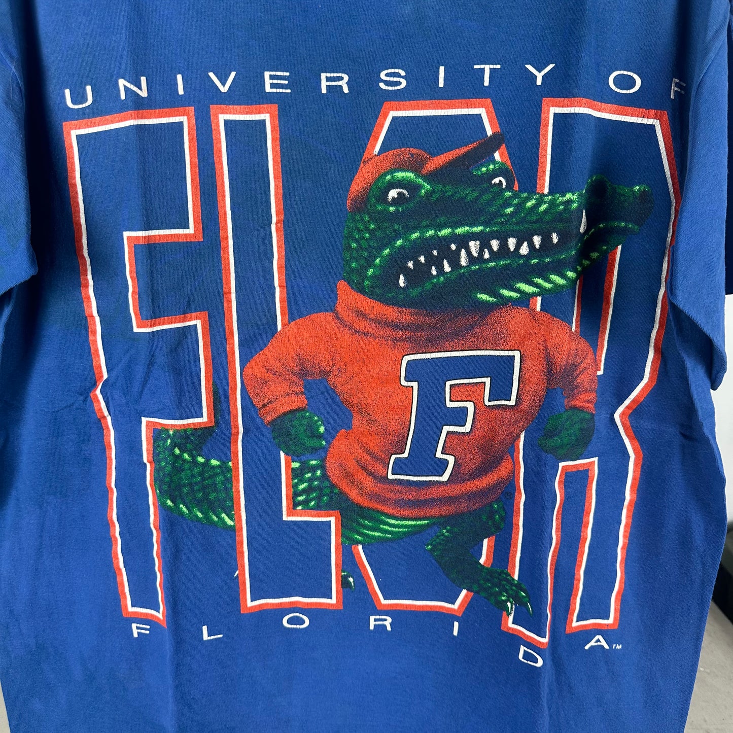 Vintage 90s Florida Gators NCAA Mascot Double Sided Graphic T-shirt