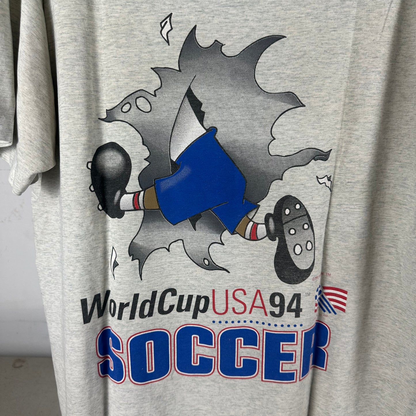 Vintage 1994 USA Soccer World Cup Nutmeg Breakthrough Graphic T-shirt