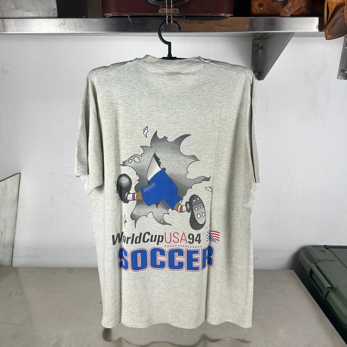 Vintage 1994 USA Soccer World Cup Nutmeg Breakthrough Graphic T-shirt