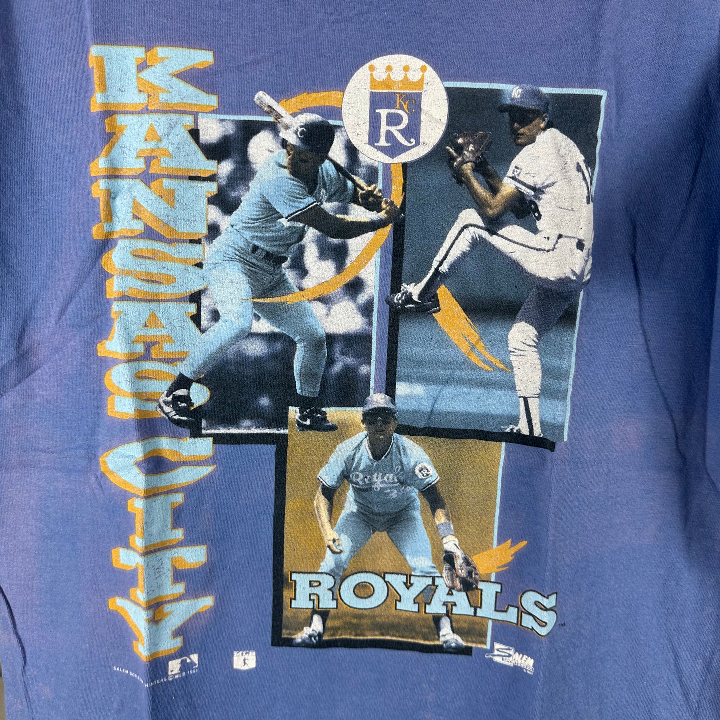 Vintage 1991 Kansas City Royals Baseball MLB Salem Sportswear T-shirt