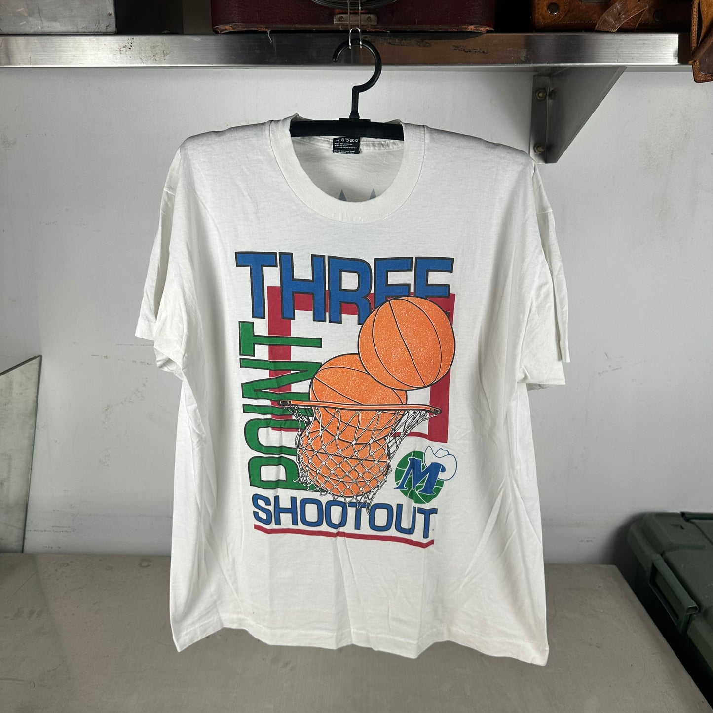 Vintage 90s Minnesota Timberwolves Three Point Shootout NBA T-shirt