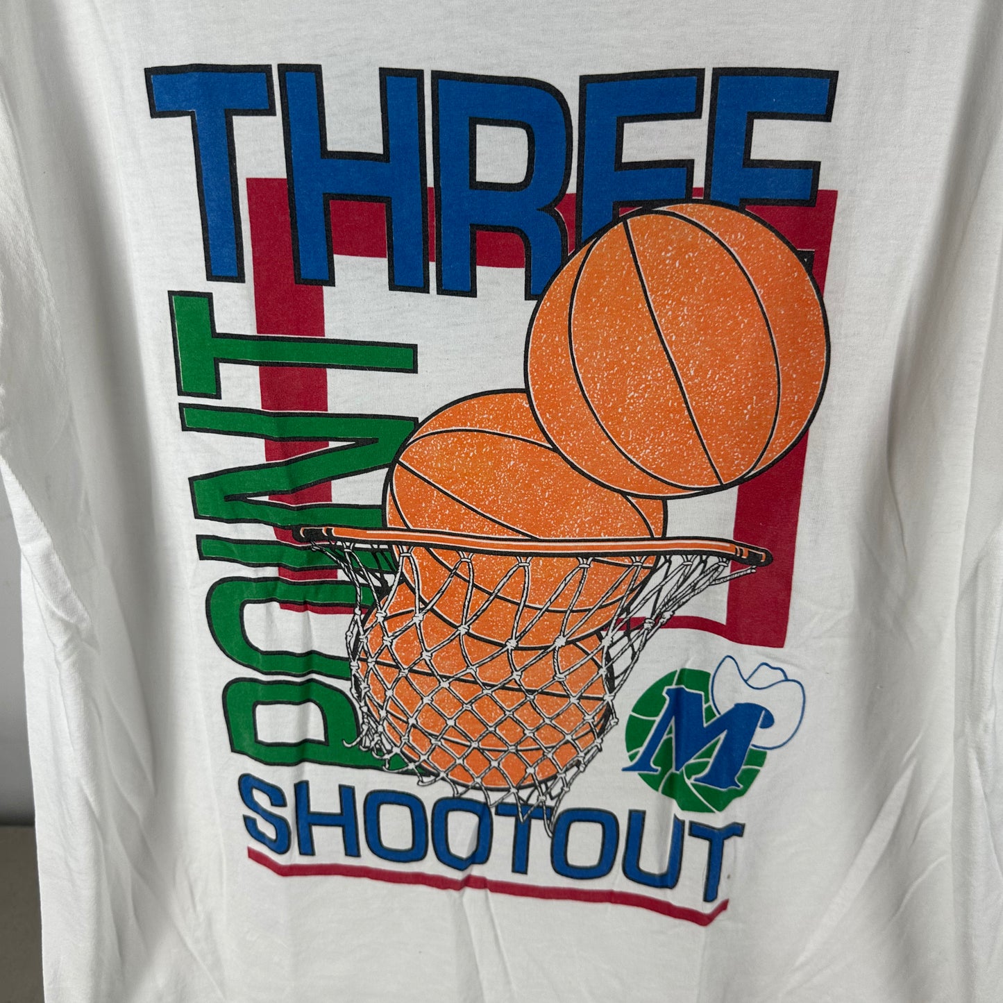 Vintage 90s Minnesota Timberwolves Three Point Shootout NBA T-shirt