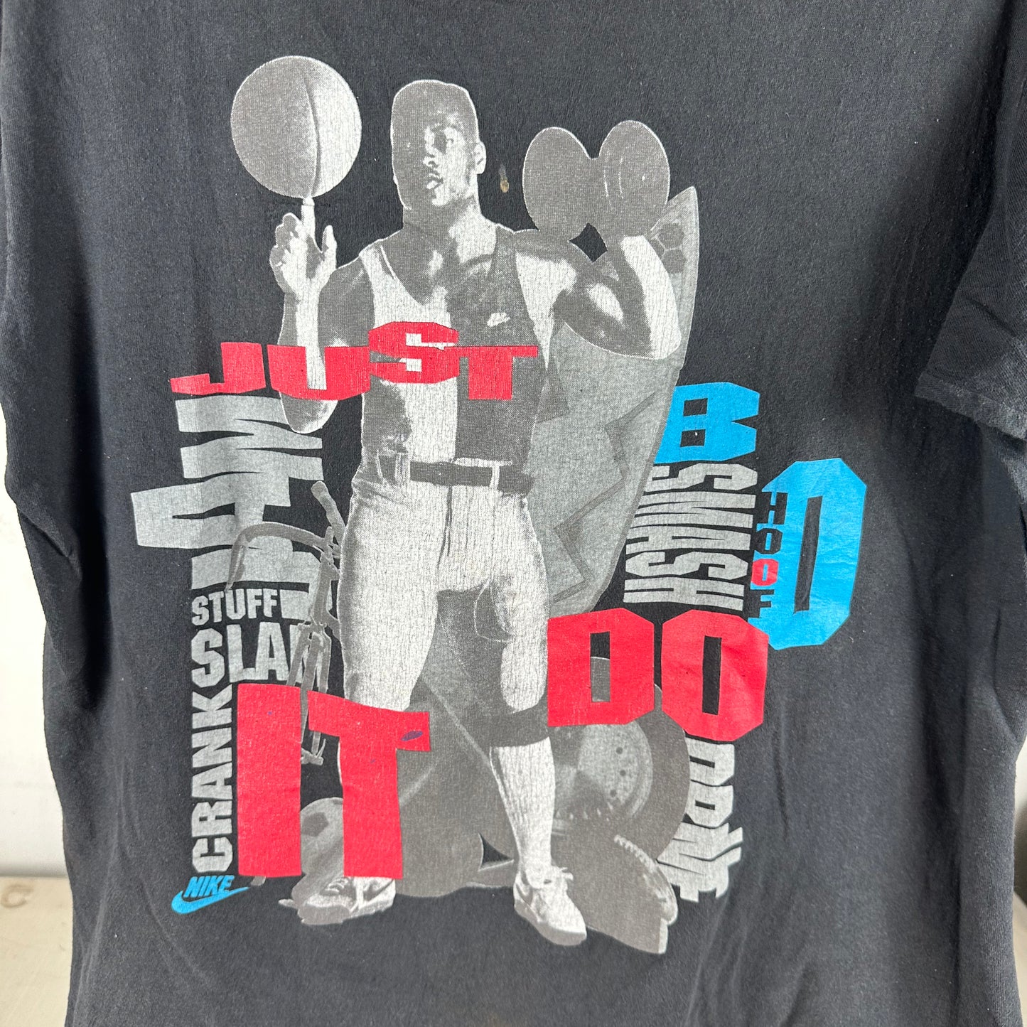 Vintage 90s Nike Bo Jackson Just Do It Graphic Single Stitch T-shirt