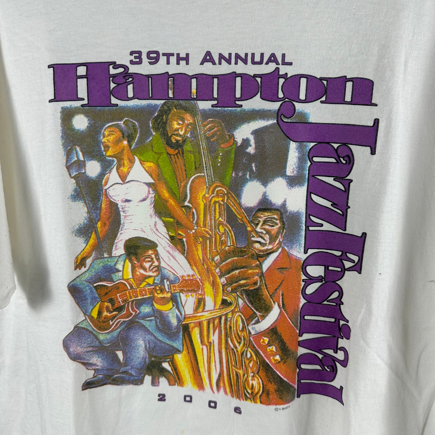 Vintage 2006 Hampton Jazz Festival BB King Charlie Wilson Maze T-shirt