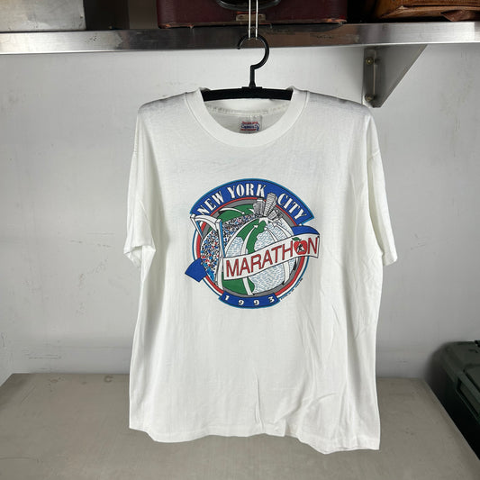 Vintage 1993 NYRR New York City Marathon Running Single Stitch T-shirt